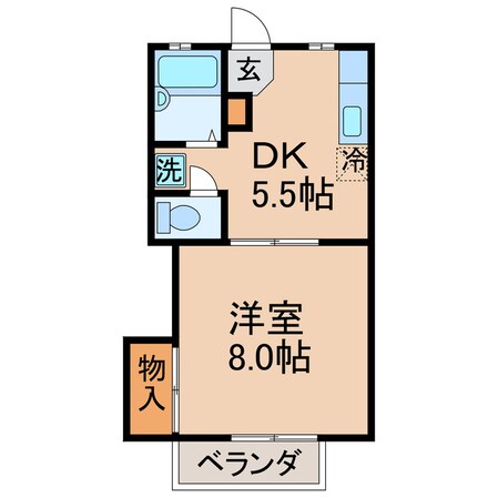 フロンティア是竹の物件間取画像